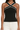 Women’s Halter Neck Tank Top with Cross Strap Front and Contrast Trim