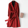 Women’s Belted Wrap Coat with Notched Lapels-Coats for women-CaldwellVoss