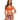 Womens Bikini Set with Floral Print Cover Up and V Hardware Detail 1