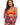 Womens Bikini Set with Floral Print Cover Up and V Hardware Detail Orange