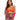 Womens Bikini Set with Floral Print Cover Up and V Hardware Detail Orange