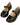 Women’s Buckle Strap Mary Jane Shoes with Contrast Welt Stitching Black