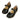 Women’s Buckle Strap Mary Jane Shoes with Contrast Welt Stitching Black