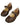 Women’s Buckle Strap Mary Jane Shoes with Contrast Welt Stitching Brown