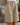 Women's Button Front Elastic Waist Knee Length Shorts Khaki