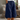 Women's Button Front Elastic Waist Knee Length Shorts Navy Blue