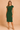 Women's Cap Sleeve Pleated Midi Dress Dark Green