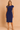 Women's Cap Sleeve Pleated Midi Dress Navy