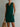 Women’s Cowl Neck Sleeveless Mini Dress with Pockets Green