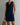 Women’s Cowl Neck Sleeveless Mini Dress with Pockets Navy Blue