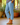 Women's Cropped Cuffed Straight Leg Trousers Blue