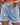 Women's Elastic Waist Drawstring Frayed Denim Shorts 2