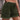 Women's Elastic Waist Drawstring Frayed Denim Shorts Army Green