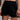 Women's Elastic Waist Drawstring Frayed Denim Shorts Black