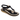Women’s Flat Sandals with T-Strap and Metal Detail Black