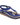 Women’s Flat Sandals with T-Strap and Metal Detail Blue