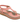 Women’s Flat Sandals with T-Strap and Metal Detail Pink