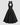 Womens Halter Neck Deep V Bodice Flared Midi Dress 16