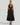 Womens Halter Neck Deep V Bodice Flared Midi Dress Black