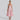 Womens Halter Neck Deep V Bodice Flared Midi Dress Pink