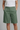 Women’s High Rise Knee Length Shorts with Slant Pockets Green
