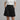 Womens High Waist Wide Leg Pleated Shorts with Double Button Closure Black