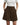 Womens High Waist Wide Leg Pleated Shorts with Double Button Closure Brown