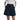 Womens High Waist Wide Leg Pleated Shorts with Double Button Closure Navy Blue
