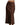 Women's High Waisted Ankle Length Flared Skirt Dark Brown