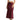 Women's High Waisted Ankle Length Flared Skirt Red
