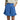 Women's High Waisted Pleated Shorts with Ruffle Hem and Side Pockets Blue