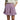Women's High Waisted Pleated Shorts with Ruffle Hem and Side Pockets Lilac