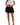 Women's High-Waisted Smocked Tiered Mini Skirt Black