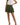 Women's High-Waisted Smocked Tiered Mini Skirt Dark Green