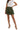 Women's High-Waisted Smocked Tiered Mini Skirt Dark Green