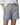 Womens High Waisted Striped Shorts with Cuffed Hem and Side Pockets Blue
