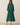 Women's Linen Bateau Neck Pleated Midi Dress Verdant Green