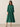 Women's Linen Bateau Neck Pleated Midi Dress Verdant Green