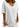 Women's Oversized V-Neck T-Shirt with Cuffed Short Sleeves White