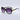 Women's Patterned Butterfly Sunglasses with Metallic Accents Amethyst