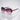 Women's Patterned Butterfly Sunglasses with Metallic Accents Magenta