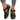 Women's Platform Cut-Out Sandals with Hook-and-Loop Strap Black