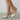 Women's Pointed Toe Slingback Heels with Patterned Upper and Metallic Heel 5