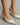 Women's Pointed Toe Slingback Heels with Patterned Upper and Metallic Heel 6