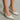 Women's Pointed Toe Slingback Heels with Patterned Upper and Metallic Heel 6