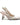 Women's Pointed Toe Slingback Heels with Patterned Upper and Metallic Heel Pink