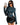 Women's Sheer Floral Lace Mock Neck Long Sleeve Top Blue