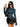 Women's Sheer Floral Lace Mock Neck Long Sleeve Top Blue