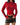 Women's Sheer Floral Lace Mock Neck Long Sleeve Top Red