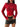 Women's Sheer Floral Lace Mock Neck Long Sleeve Top Red
